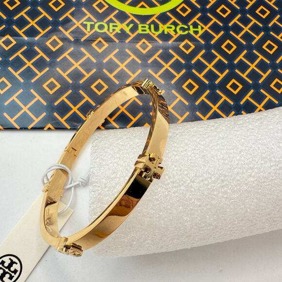 Tory Burch | Jewelry | Tory Burch Classic Logo Hinge Bangle